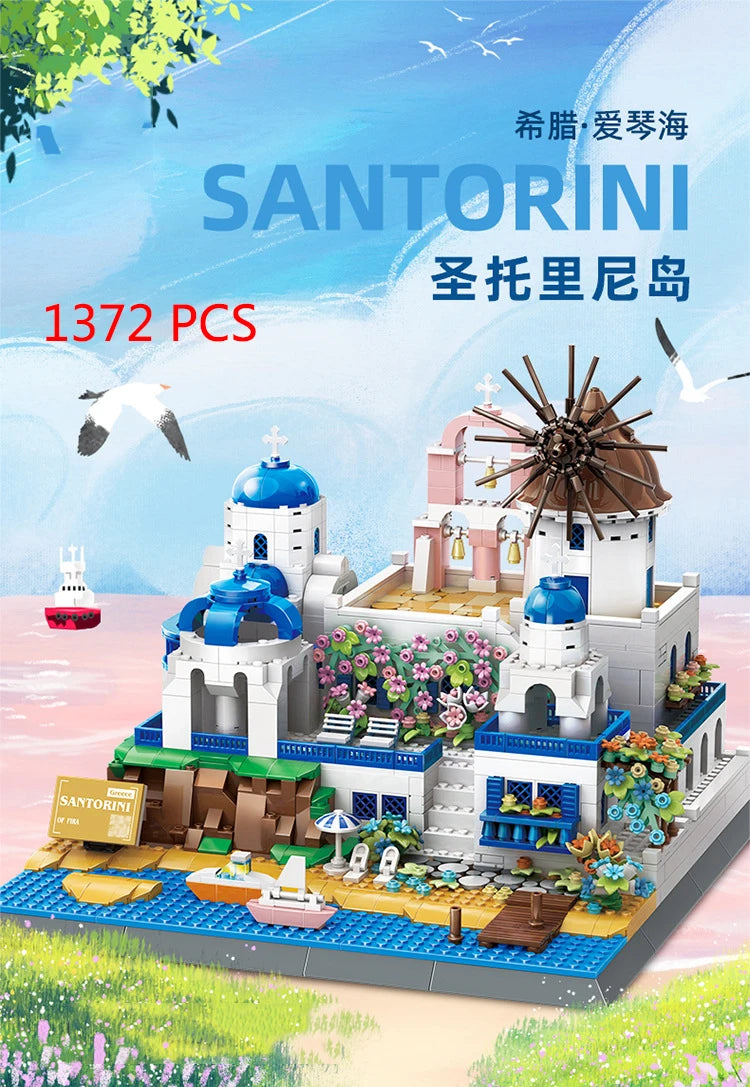 70+ Models World Famous Architecture Eiffel Tower Taj Maha Building Blocks London Paris Wange Expert Creative Bricks Villa House