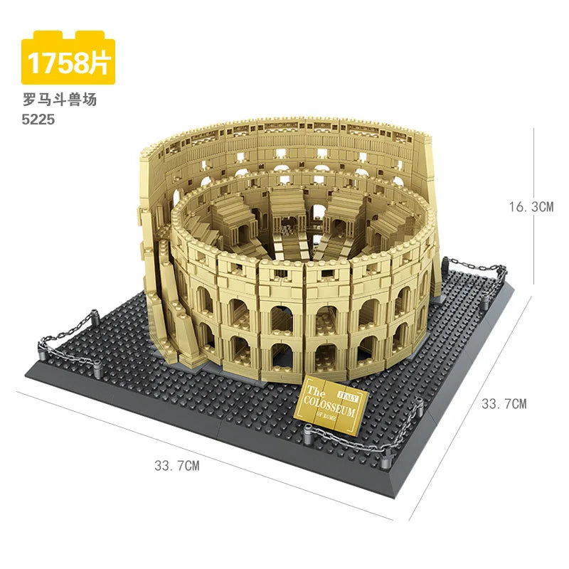 70+ Models World Famous Architecture Eiffel Tower Taj Maha Building Blocks London Paris Wange Expert Creative Bricks Villa House