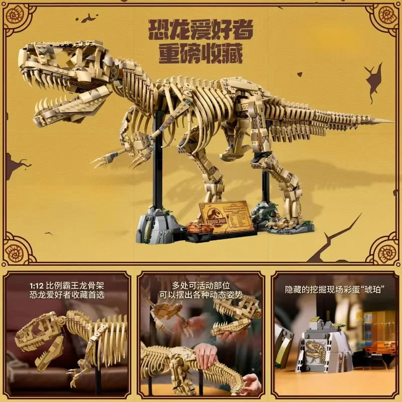 NEW 3145PCS Dinosaur T-Rex Fossils Tyrannosaurus Rex Building Blocks Dinosaur World Park Festival Party Gifts