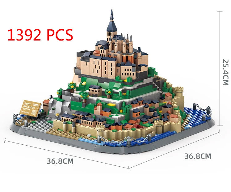 70+ Models World Famous Architecture Eiffel Tower Taj Maha Building Blocks London Paris Wange Expert Creative Bricks Villa House