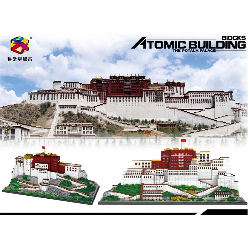 10000Pcs+ Building Micro Blocks China Tibet Architecture Potala Palace 3D Model Particles Educational Toys For  PZX 9922