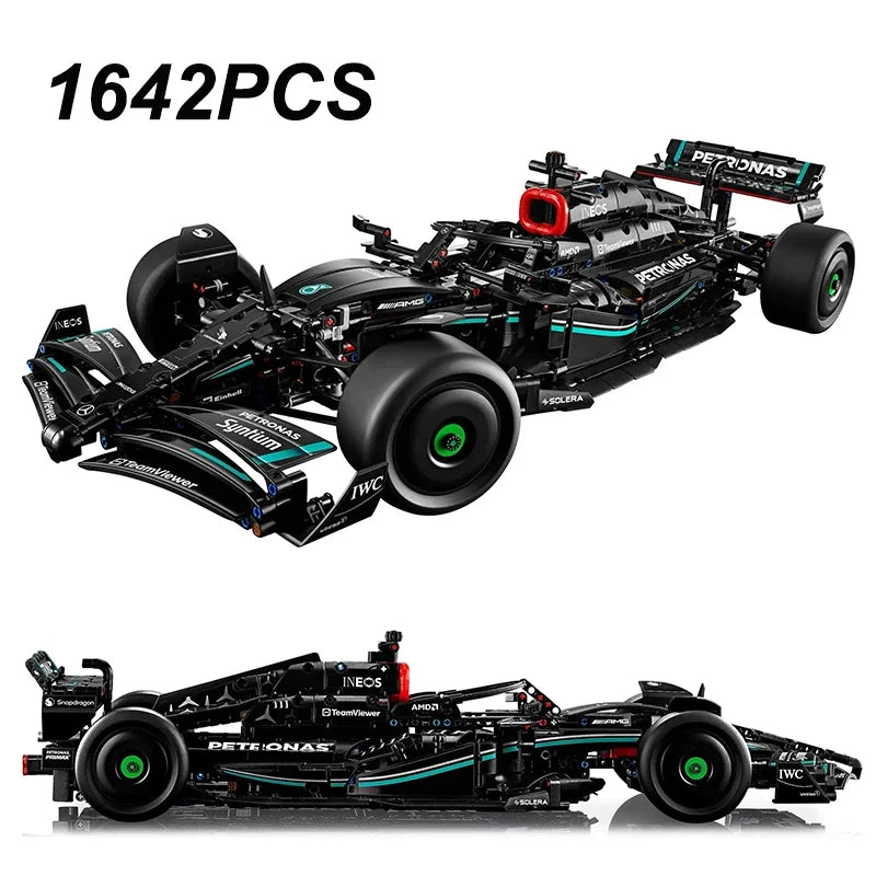 1642PCS Technical AMG F1 W14 E Performance Speed Car Building Blocks  Construction Bricks Toys Gift For Children Kids