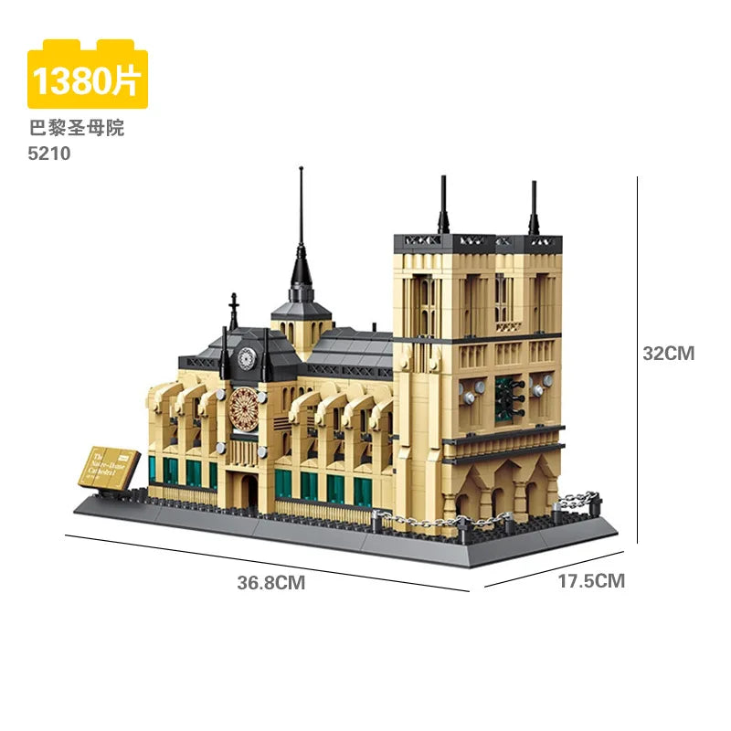 70+ Models World Famous Architecture Eiffel Tower Taj Maha Building Blocks London Paris Wange Expert Creative Bricks Villa House