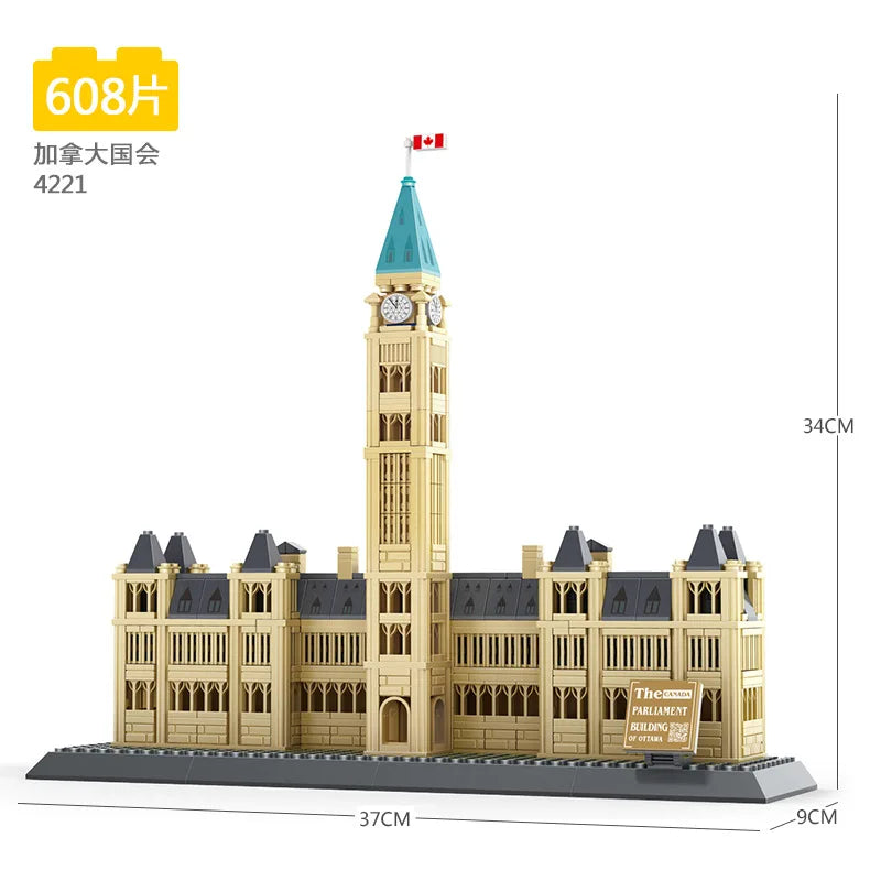70+ Models World Famous Architecture Eiffel Tower Taj Maha Building Blocks London Paris Wange Expert Creative Bricks Villa House