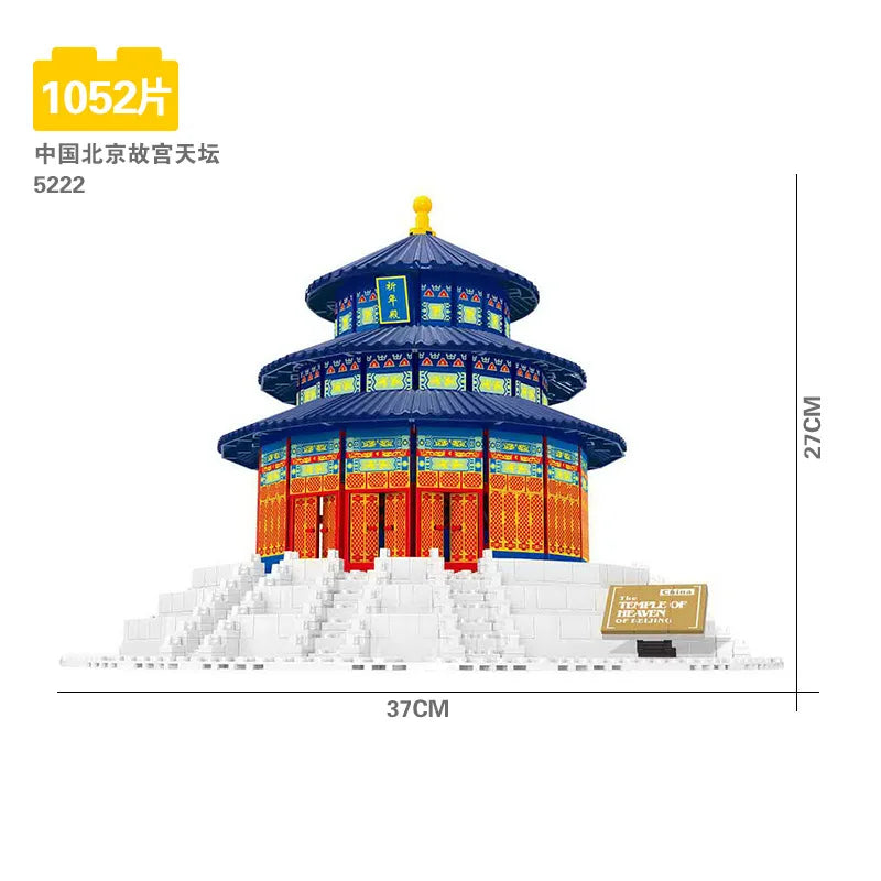 70+ Models World Famous Architecture Eiffel Tower Taj Maha Building Blocks London Paris Wange Expert Creative Bricks Villa House