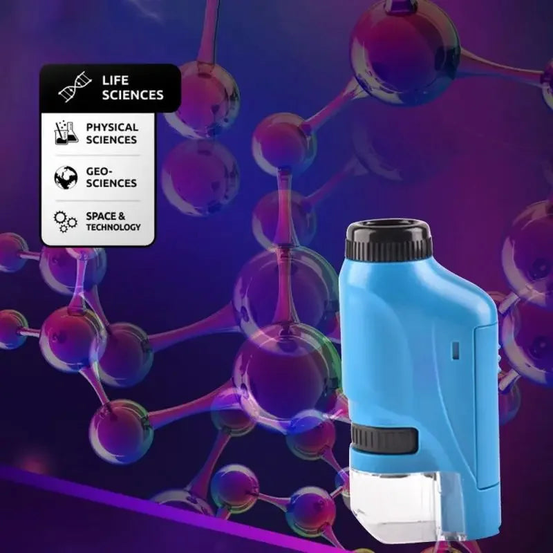 Microscope For Children's Development Of Intelligence Handheld Children's Plant Exploration Electric Lighting Mini Microscope