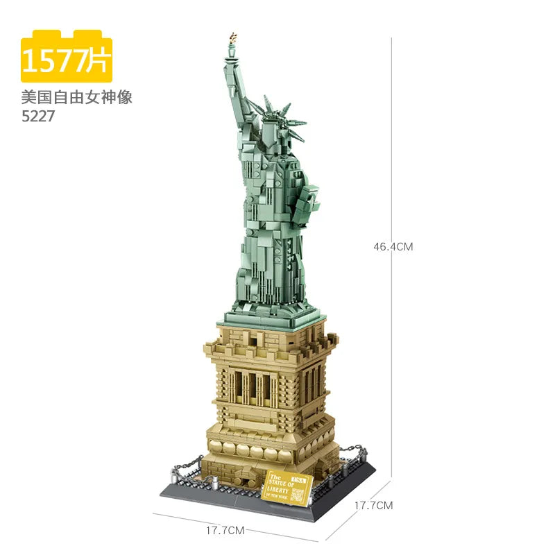 70+ Models World Famous Architecture Eiffel Tower Taj Maha Building Blocks London Paris Wange Expert Creative Bricks Villa House