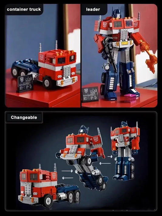1508PCS Creative Transformation Optimus Prime Robot Building Blocks MOC Assemble Bricks Toys Gift For Children Kids
