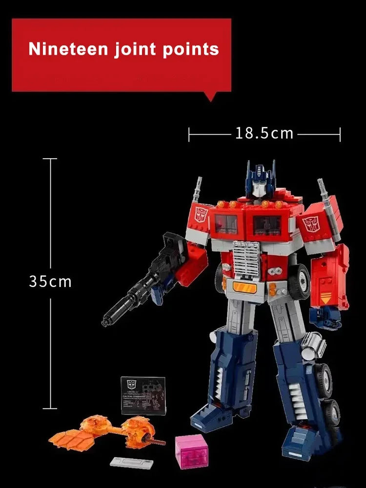 1508PCS Creative Transformation Optimus Prime Robot Building Blocks MOC Assemble Bricks Toys Gift For Children Kids