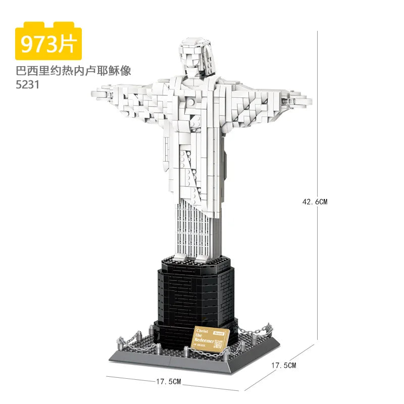 70+ Models World Famous Architecture Eiffel Tower Taj Maha Building Blocks London Paris Wange Expert Creative Bricks Villa House
