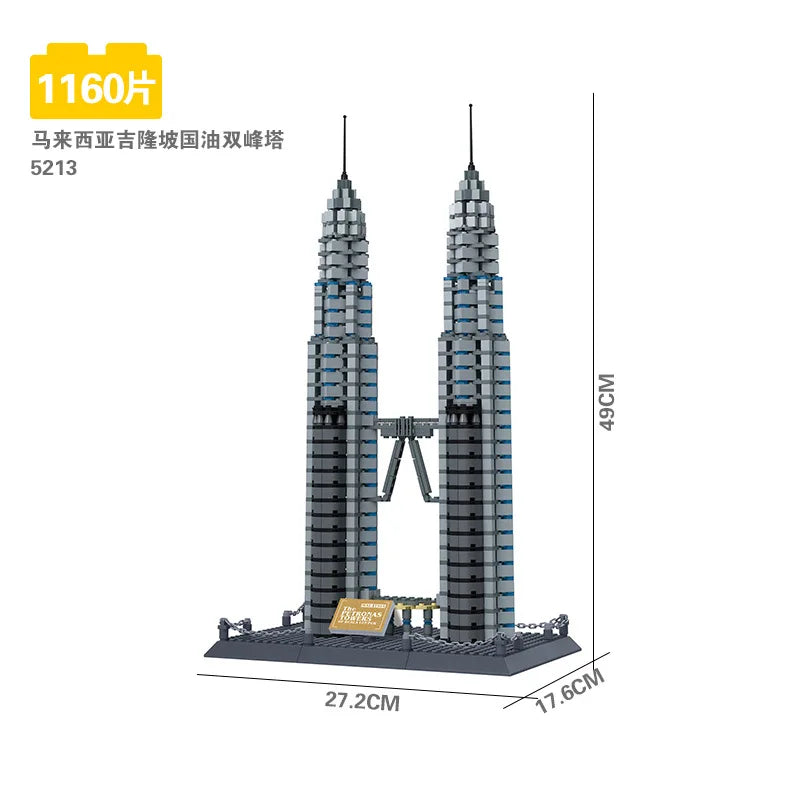 70+ Models World Famous Architecture Eiffel Tower Taj Maha Building Blocks London Paris Wange Expert Creative Bricks Villa House