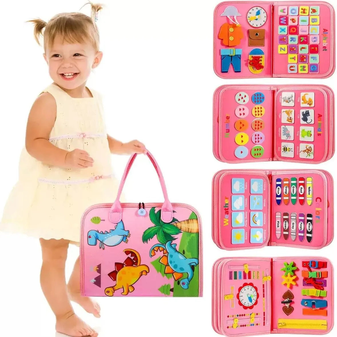 New felt busy board children's early education intelligence learning board toy quiet book Montessori early number busy board