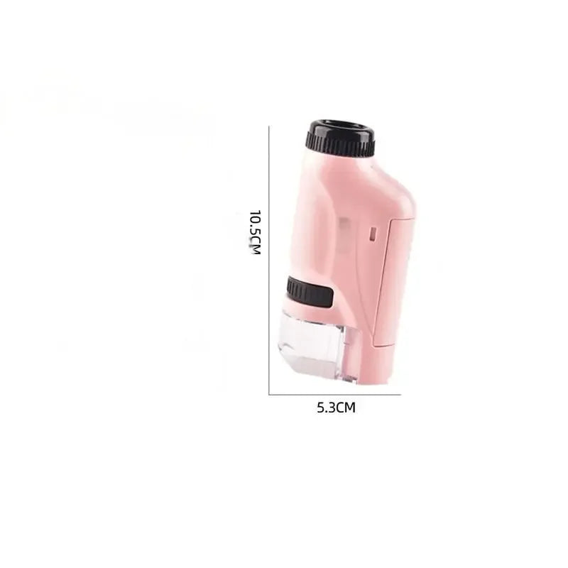 Microscope For Children's Development Of Intelligence Handheld Children's Plant Exploration Electric Lighting Mini Microscope