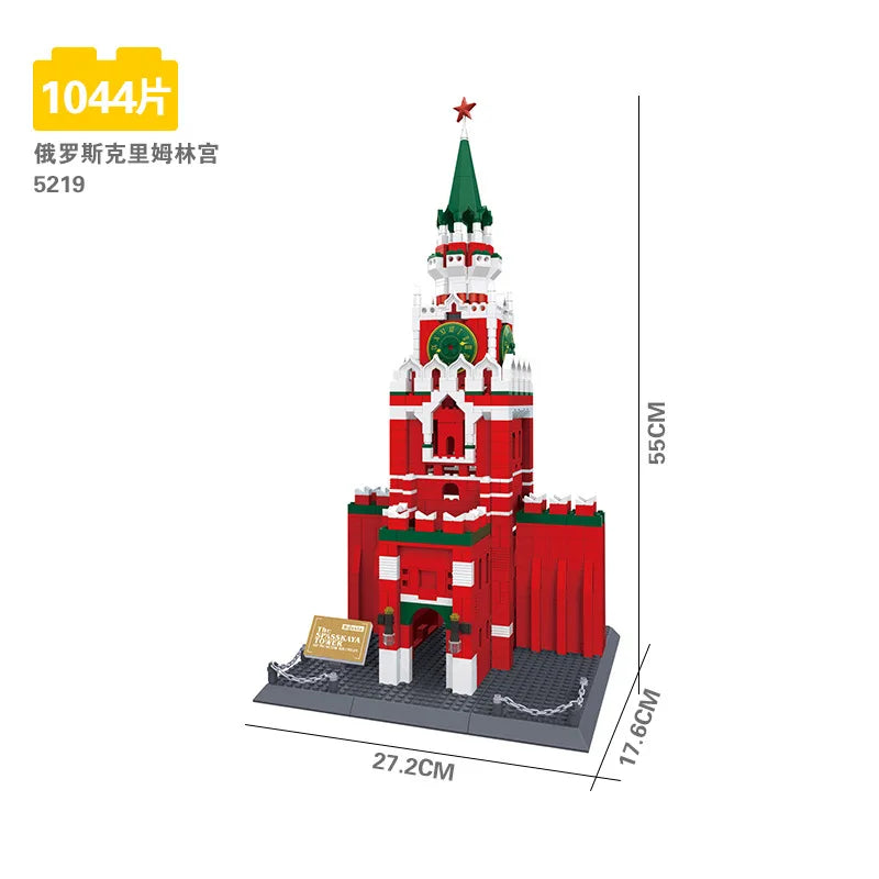70+ Models World Famous Architecture Eiffel Tower Taj Maha Building Blocks London Paris Wange Expert Creative Bricks Villa House