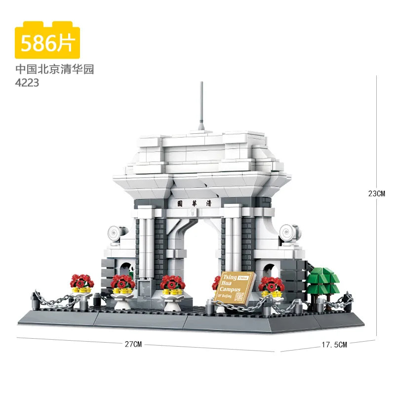 70+ Models World Famous Architecture Eiffel Tower Taj Maha Building Blocks London Paris Wange Expert Creative Bricks Villa House