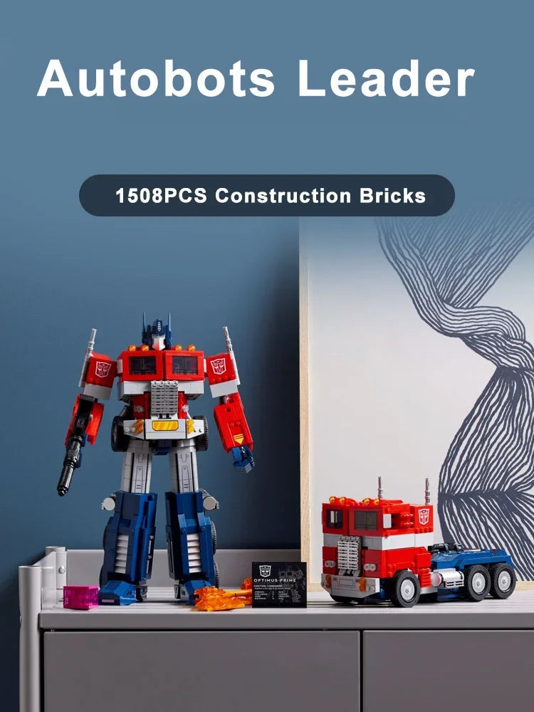 1508PCS Creative Transformation Optimus Prime Robot Building Blocks MOC Assemble Bricks Toys Gift For Children Kids