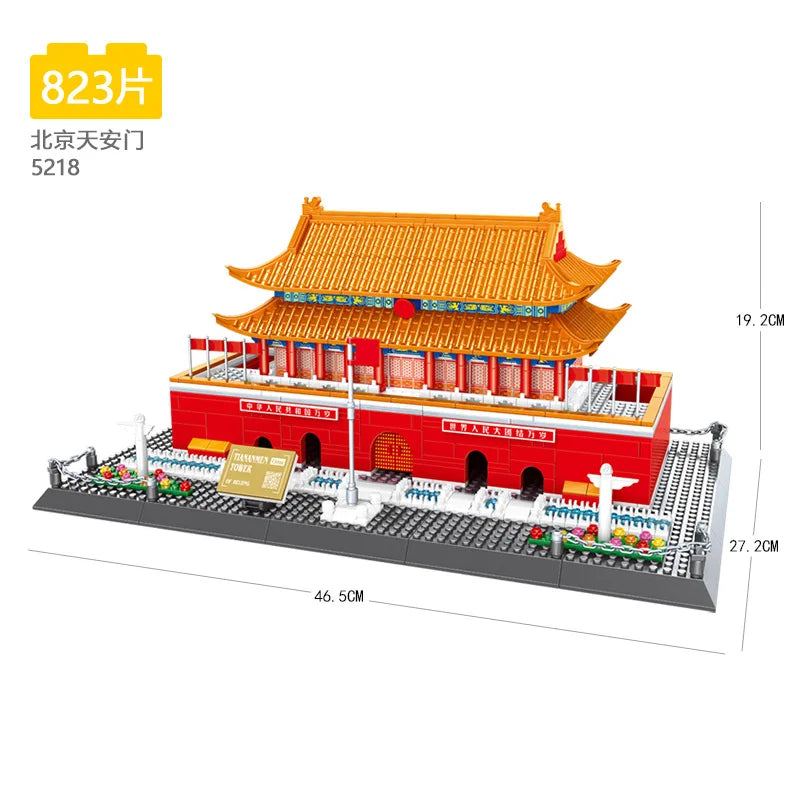70+ Models World Famous Architecture Eiffel Tower Taj Maha Building Blocks London Paris Wange Expert Creative Bricks Villa House