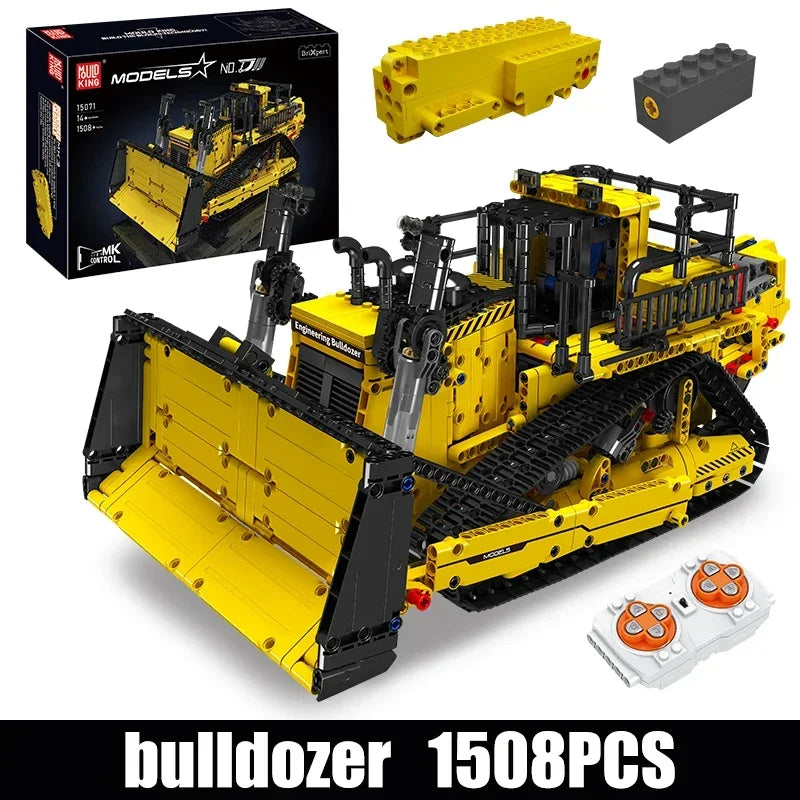 Mould King 15071/15084 Technical Truck Building Block Remote Control D11 Bulldozer Model Assembly Brick Toys Kids Christmas Gift