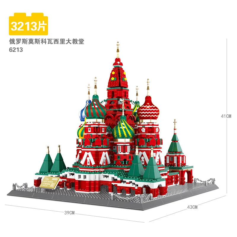 70+ Models World Famous Architecture Eiffel Tower Taj Maha Building Blocks London Paris Wange Expert Creative Bricks Villa House