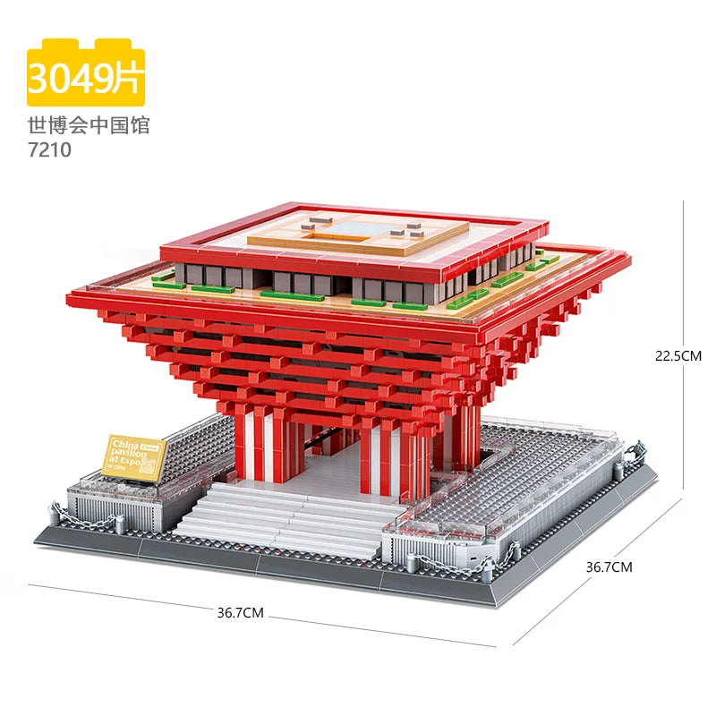 70+ Models World Famous Architecture Eiffel Tower Taj Maha Building Blocks London Paris Wange Expert Creative Bricks Villa House