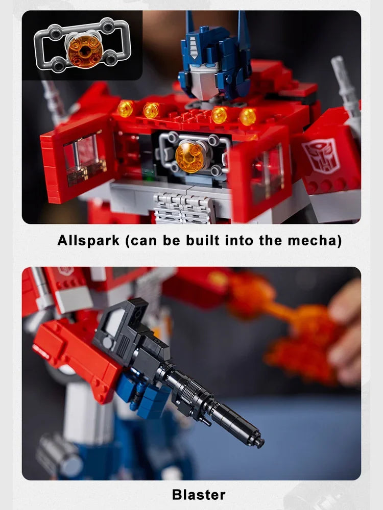 1508PCS Creative Transformation Optimus Prime Robot Building Blocks MOC Assemble Bricks Toys Gift For Children Kids