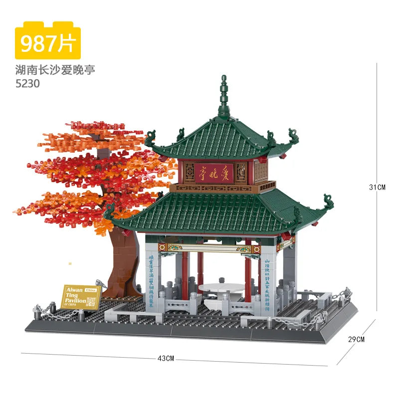 70+ Models World Famous Architecture Eiffel Tower Taj Maha Building Blocks London Paris Wange Expert Creative Bricks Villa House
