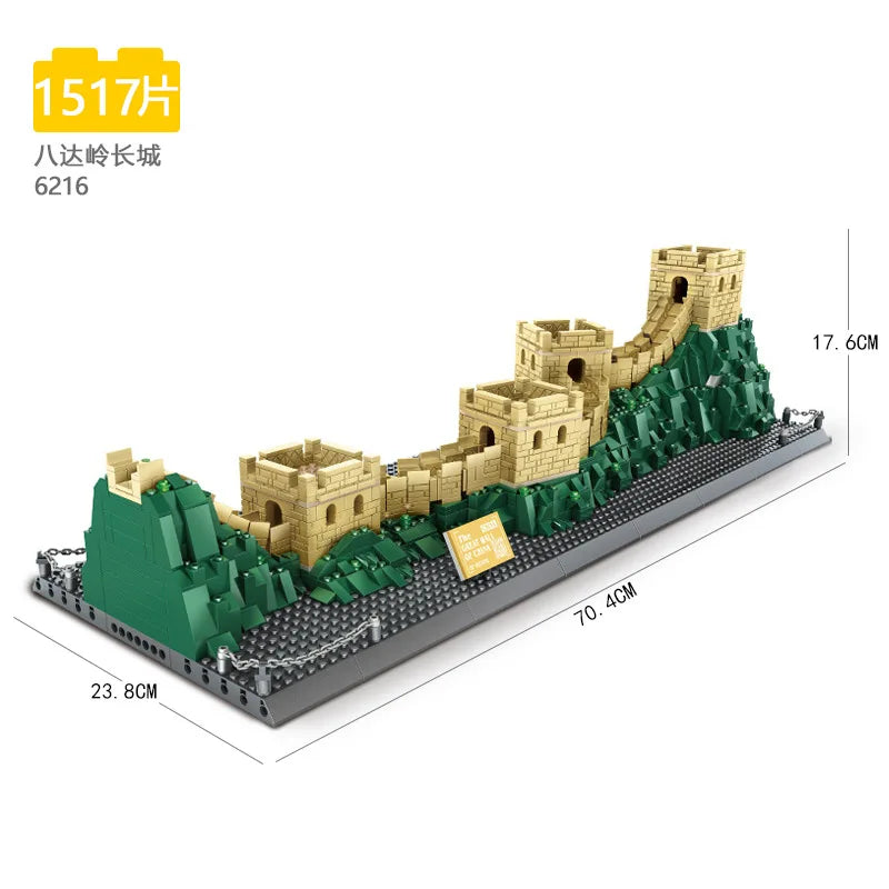 70+ Models World Famous Architecture Eiffel Tower Taj Maha Building Blocks London Paris Wange Expert Creative Bricks Villa House