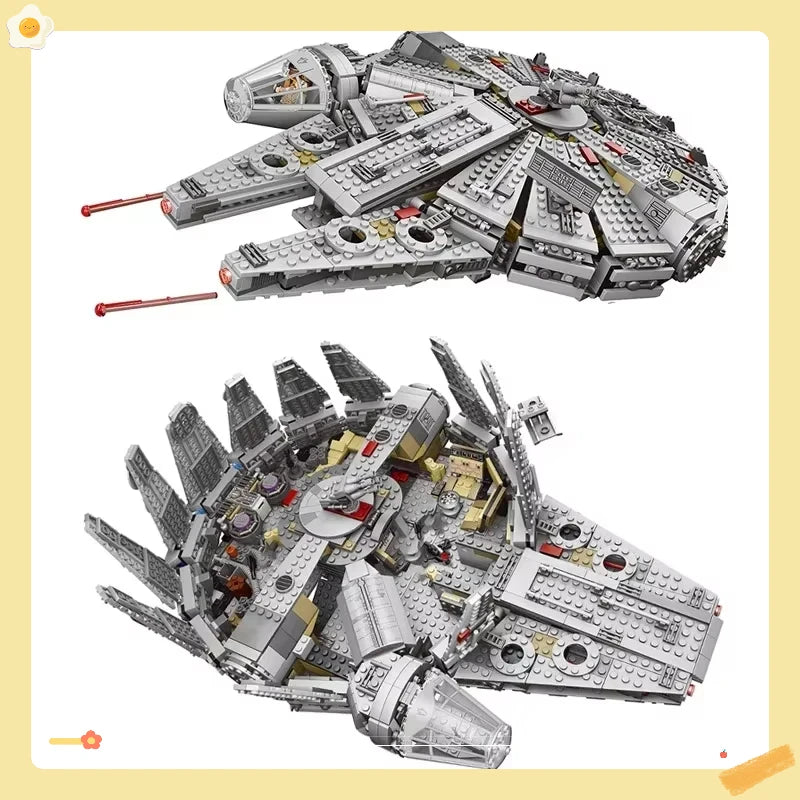 2026 NEW 1381PCS Starship Building Kit - DIY Spacecraft Model, Sci-Fi Block Set for Kids 8+ & Adult Collectors