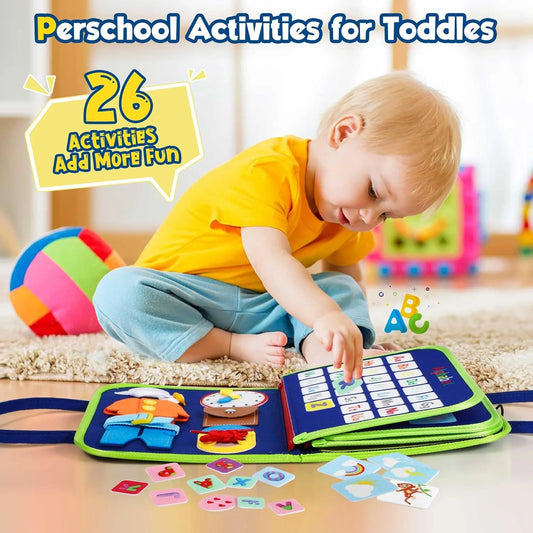 New felt busy board children's early education intelligence learning board toy quiet book Montessori early number busy board