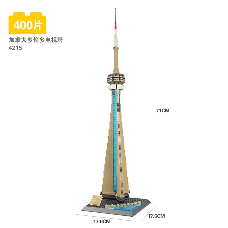 70+ Models World Famous Architecture Eiffel Tower Taj Maha Building Blocks London Paris Wange Expert Creative Bricks Villa House