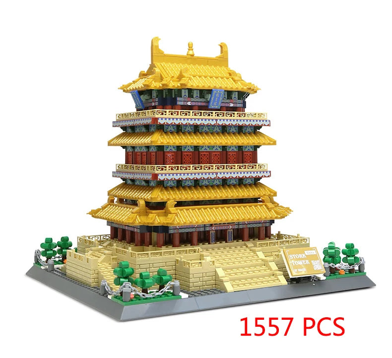 70+ Models World Famous Architecture Eiffel Tower Taj Maha Building Blocks London Paris Wange Expert Creative Bricks Villa House