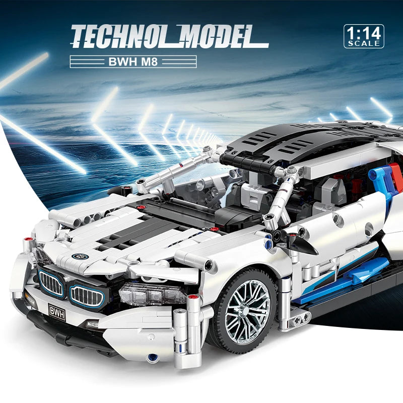 2025 New 1:14 Scale Technical Racing Car Building Set  - 1208PCS Model Kit for Boys & Adults Collectible Birthday Gift