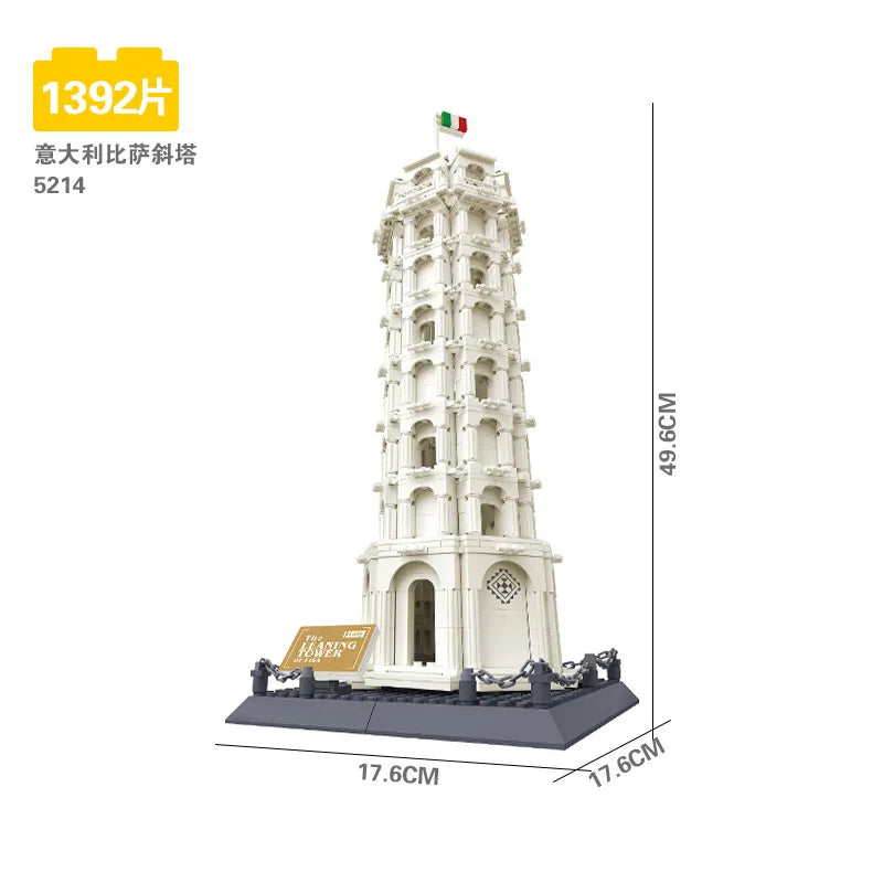 70+ Models World Famous Architecture Eiffel Tower Taj Maha Building Blocks London Paris Wange Expert Creative Bricks Villa House