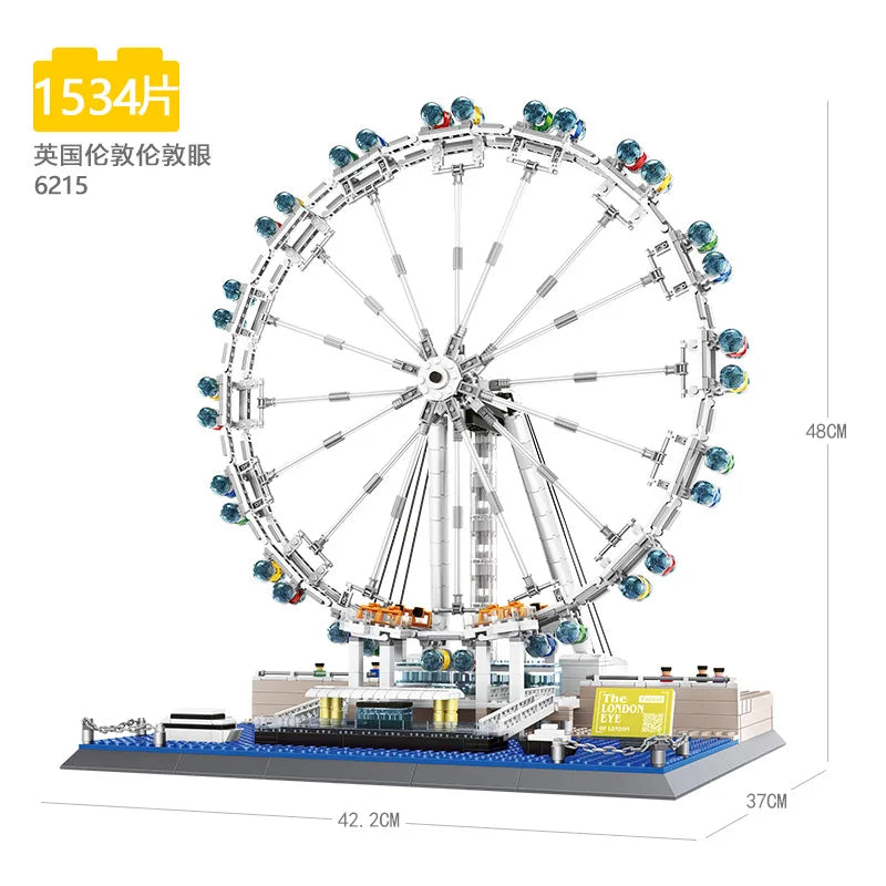 70+ Models World Famous Architecture Eiffel Tower Taj Maha Building Blocks London Paris Wange Expert Creative Bricks Villa House