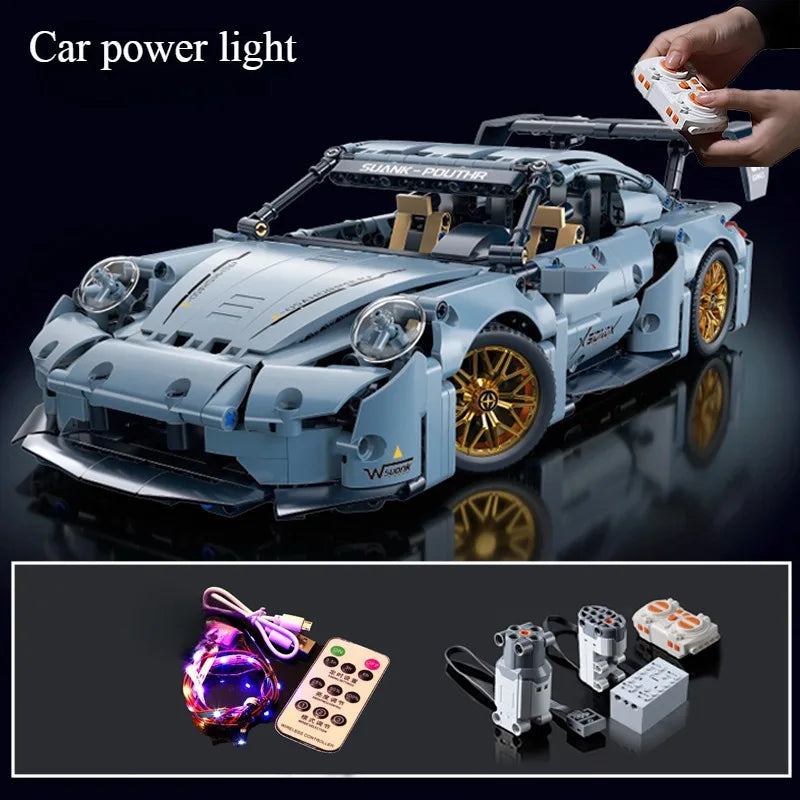 Technical Racing Sport Car Model Building Blocks technic adults 1:14 DIY Supercar Brick Puzzle Toys Kid Adult Gift（1200+granule）