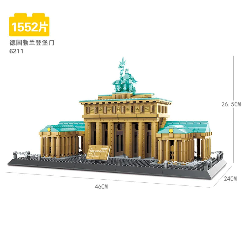 70+ Models World Famous Architecture Eiffel Tower Taj Maha Building Blocks London Paris Wange Expert Creative Bricks Villa House
