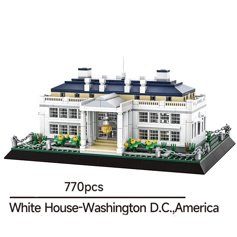 70+ Models World Famous Architecture Eiffel Tower Taj Maha Building Blocks London Paris Wange Expert Creative Bricks Villa House