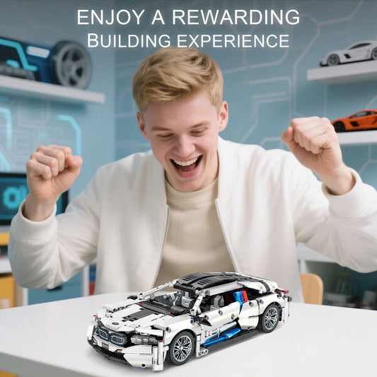 2025 New 1:14 Scale Technical Racing Car Building Set  - 1208PCS Model Kit for Boys & Adults Collectible Birthday Gift
