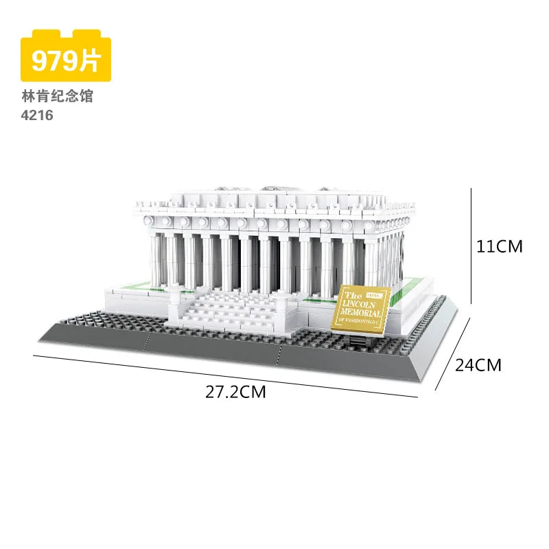 70+ Models World Famous Architecture Eiffel Tower Taj Maha Building Blocks London Paris Wange Expert Creative Bricks Villa House