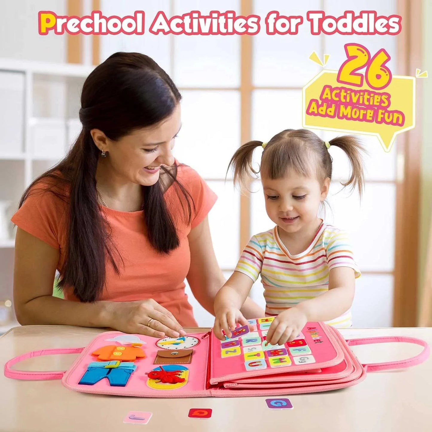 New felt busy board children's early education intelligence learning board toy quiet book Montessori early number busy board